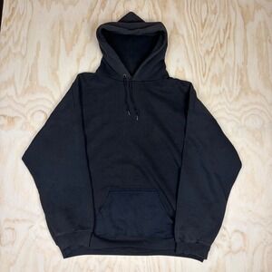 Vintage Discus Athletic Hoodie Mens 2XL Black Blank Pullover Made in USA 90s